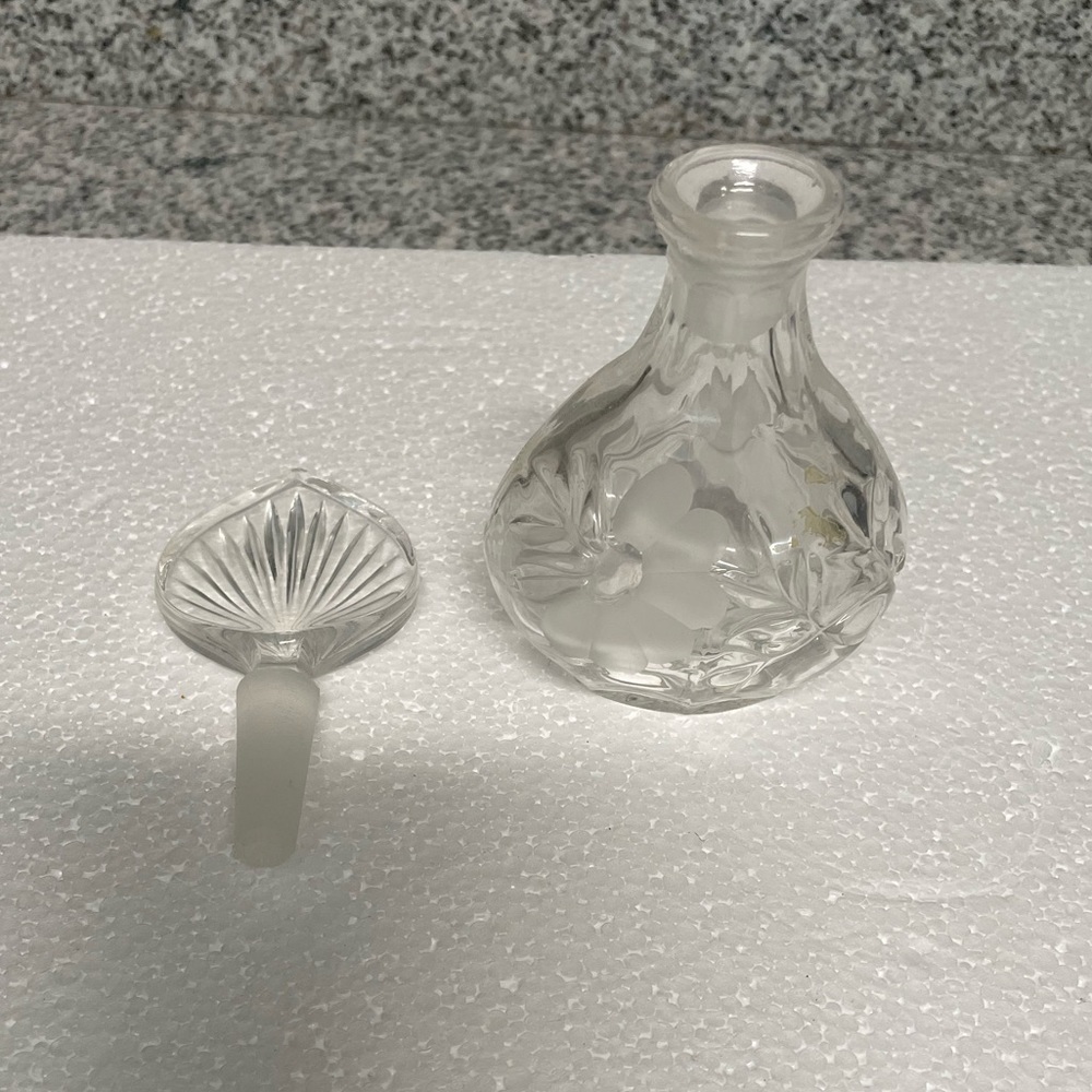 #803 Vintage Princess Hse 2Piece Beautiful Lead Crystal Perfume Btl Original Box